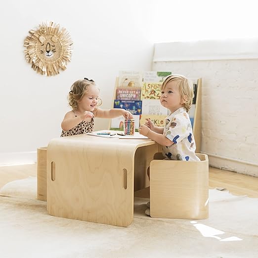 ECR4Kids Bentwood Multipurpose Table and Chair Set, Kids Furniture - Image 9
