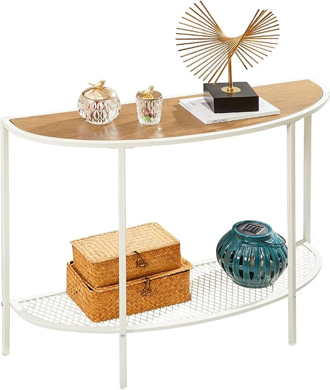 SAYGOER Console Table 2 Tier Narrow Entryway Table by Saygoer