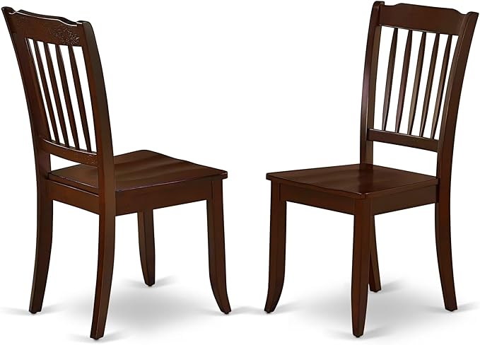 East West Furniture DODA7-MAH-W 7 Piece Kitchen Table & Chairs Set Consist of a - Image 4