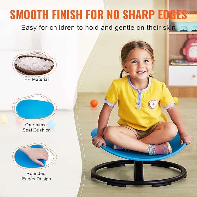 VEVOR Kids Swivel Chair, 220 LBS Capacity, Sensory Spinning Chair, Autistic - Image 6