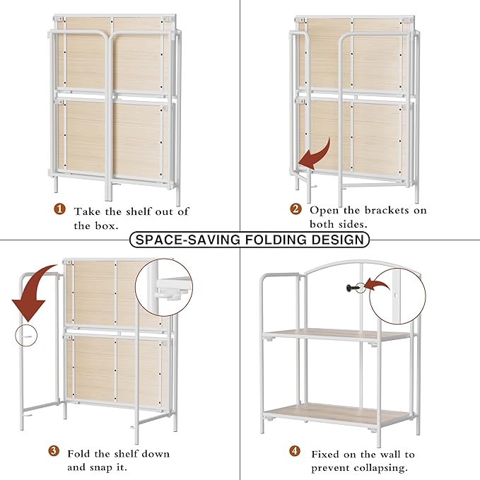 Crofy No Assembly Folding Bookshelf - Image 5