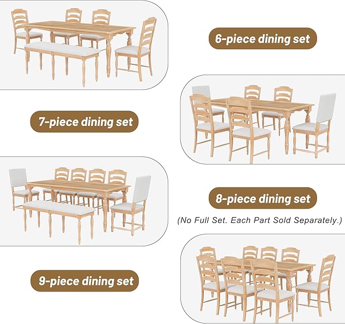 Ball & Cast 9-Piece 82.7inch Extendable Dining Table Set - Image 4