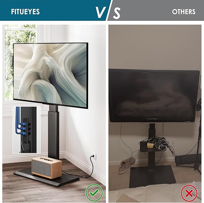 FITUEYES Floor Swivel TV Stand - Image 6