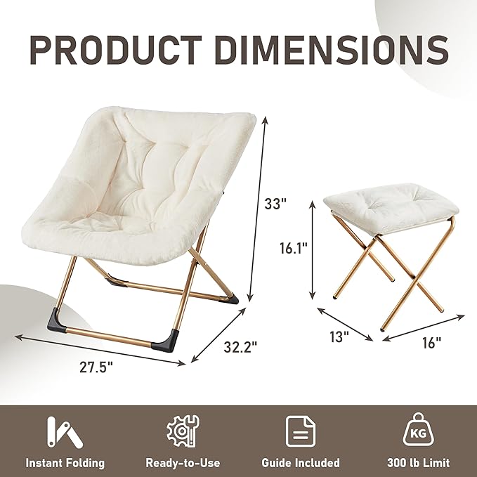 Comfy Oversized Saucer Chair - Image 3