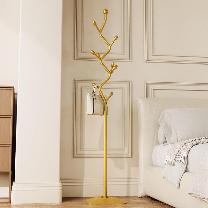 Tree-shaped coat rack stand, Metal coat tree - Image 9