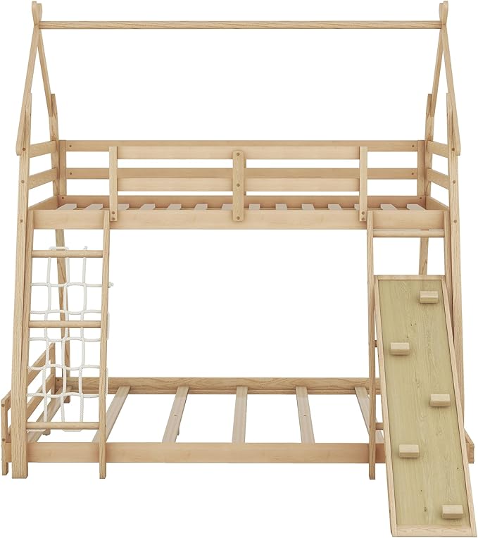 Twin Over Queen House Bunk Bed - Image 5