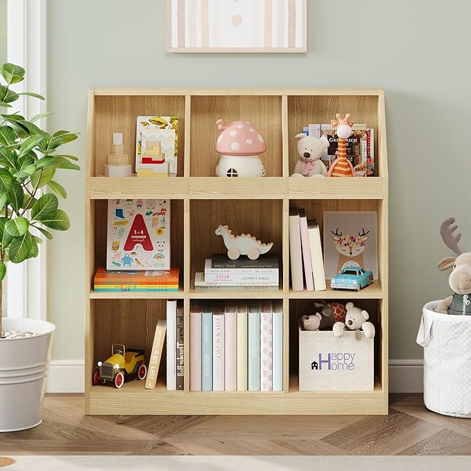 9-Cube Wooden Storage Bookcase - Image 7