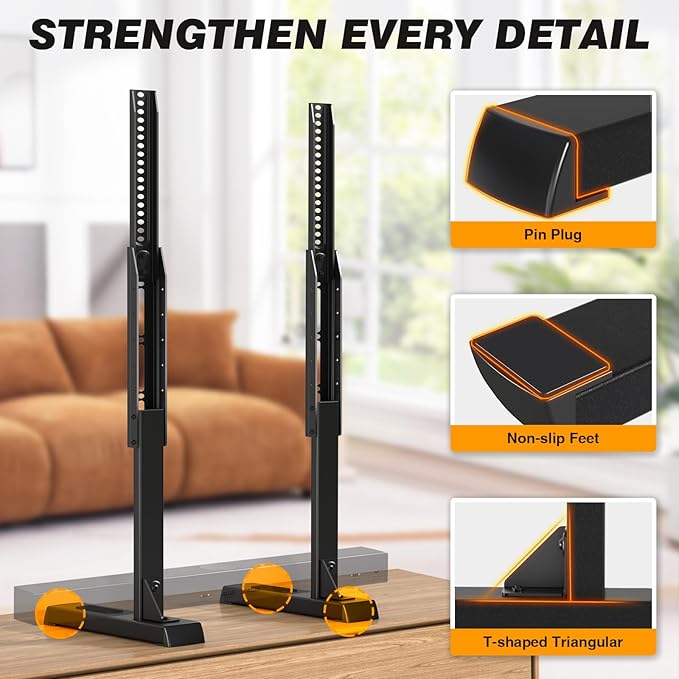5Rcom Universal TV Stand, Large TV Legs - Image 5