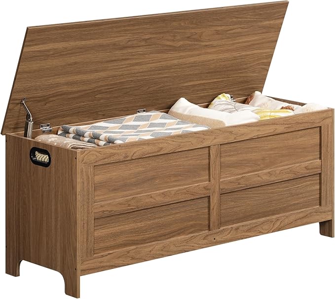 Storage Chest, 47.2” Large Toy Chest, Entryway Storage Trunk, Storage Bench - Image 9
