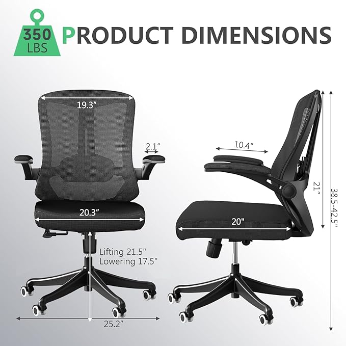 Executive Office Chair, Ergonomic Comfort Home Desk Chair, Mid Back Gaming Chair - Image 3