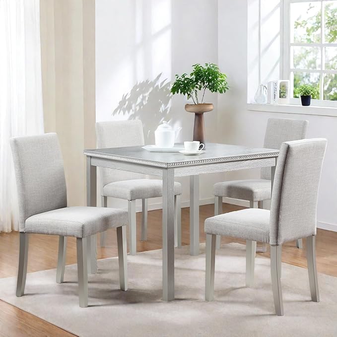 Dining Table Set for 4, 5-Piece Dining Room Table Set - Image 7