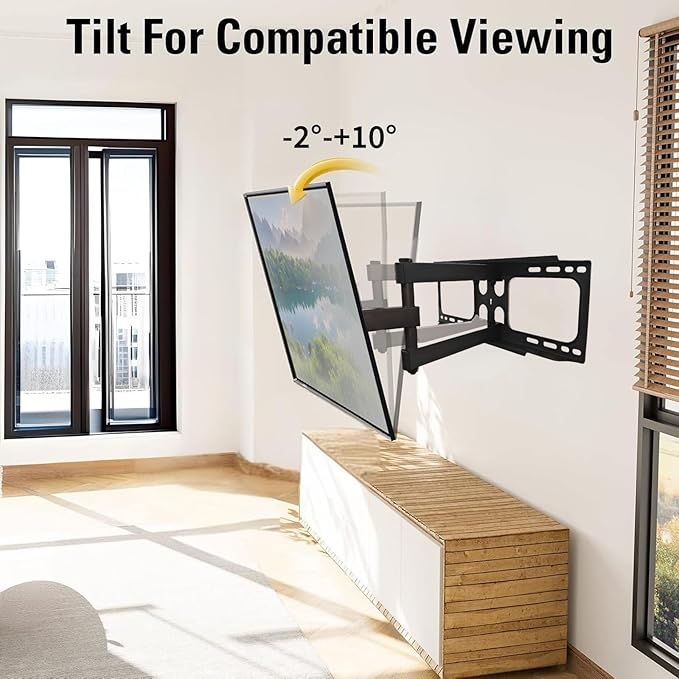 Full Motion TV Wall Mount for 37-80" TVs, Cold-Rolled Steel, VESA 200x200 to - Image 4