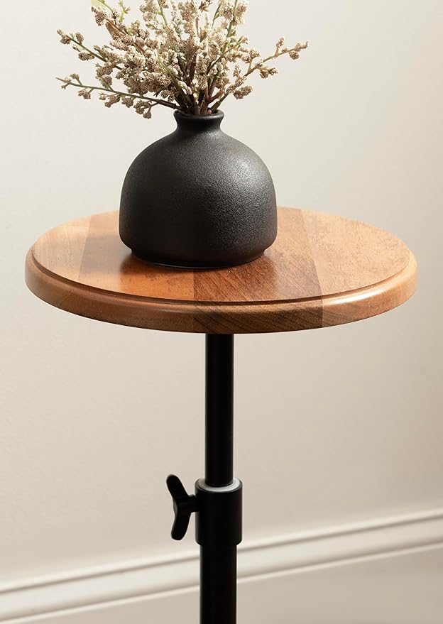 Kate and Laurel Engles Modern Adjustable-Height Pedestal Drink Table; 10 x 10 x - Image 5