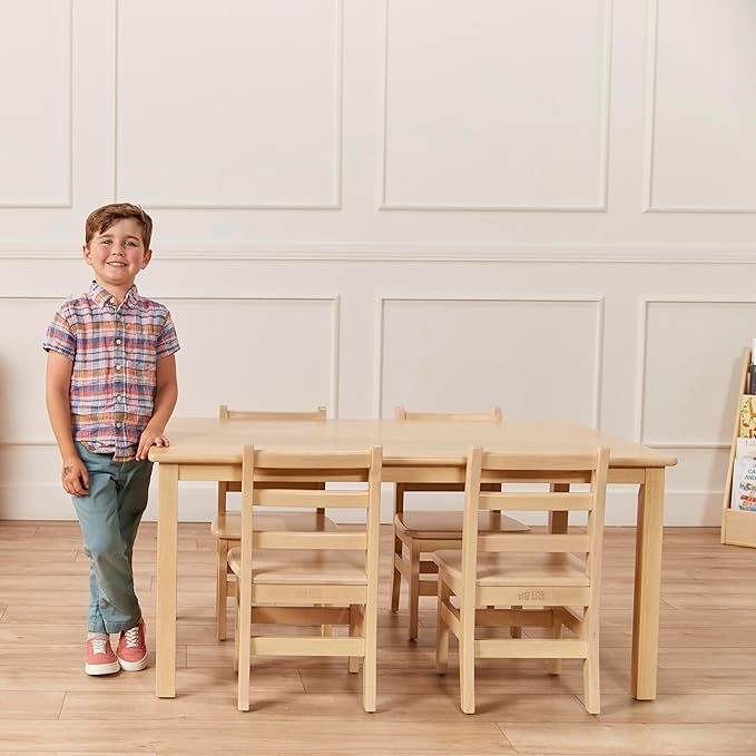 ECR4Kids 30in x 48in Rectangular Hardwood Table - Image 2