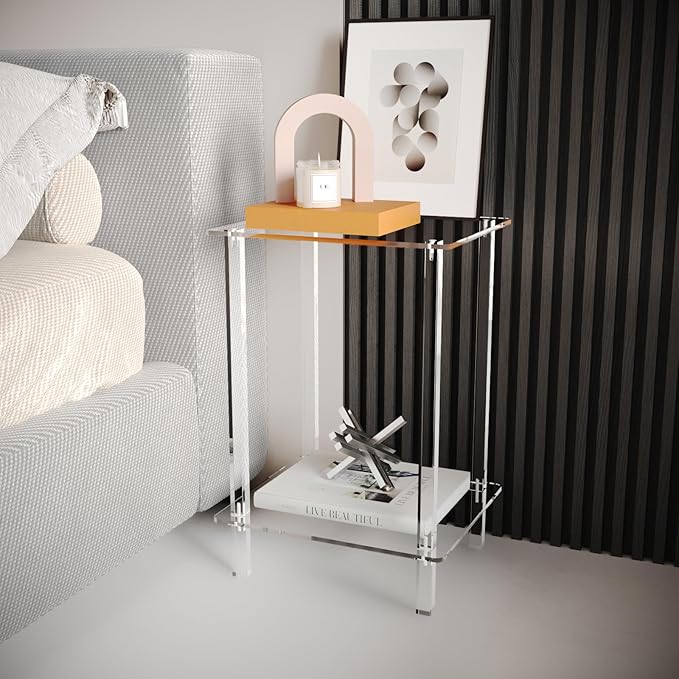 Eglaf Acrylic Small Side Table - Image 5