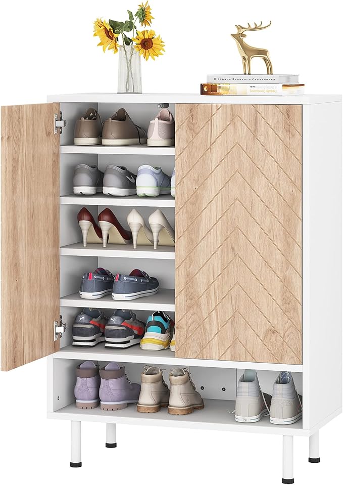 Tribesigns Shoe Cabinet, 18 Pair Rack Organizer Cabinet - Image 9