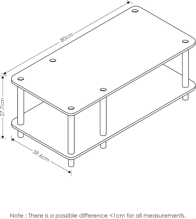 Furinno Just No Tools Dark Cherry Mid Television Stand - Image 3