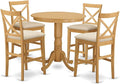 East West Furniture JAPB5-OAK-C 5 Piece Counter Height Pub Set Includes a Round by EastWestFurniture