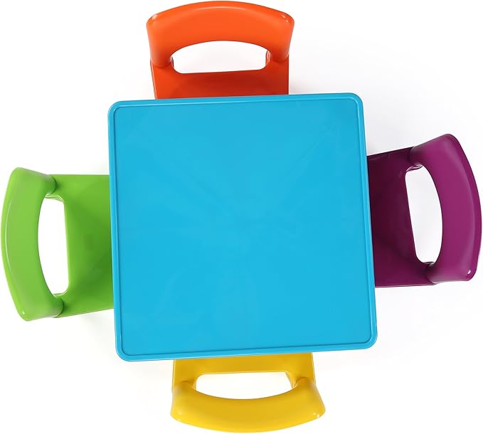 Humble Crew Tot Tutors Plastic Table and 4 Chairs Set - Image 5