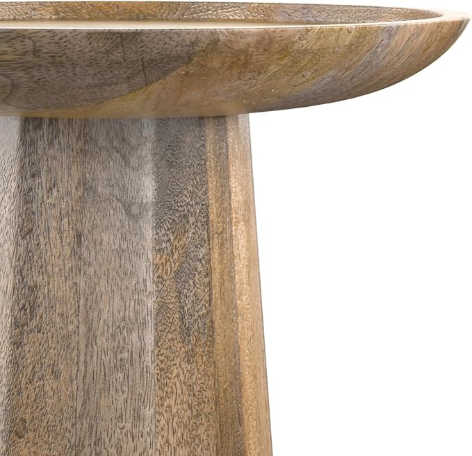 SIMPLIHOME Dayton Solid Mango Wood 13 Inch Wide Round Contemporary Wooden - Image 8