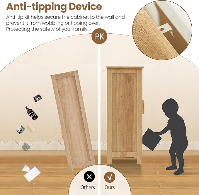 Iwell Rattan Storage Cabinet - Image 8