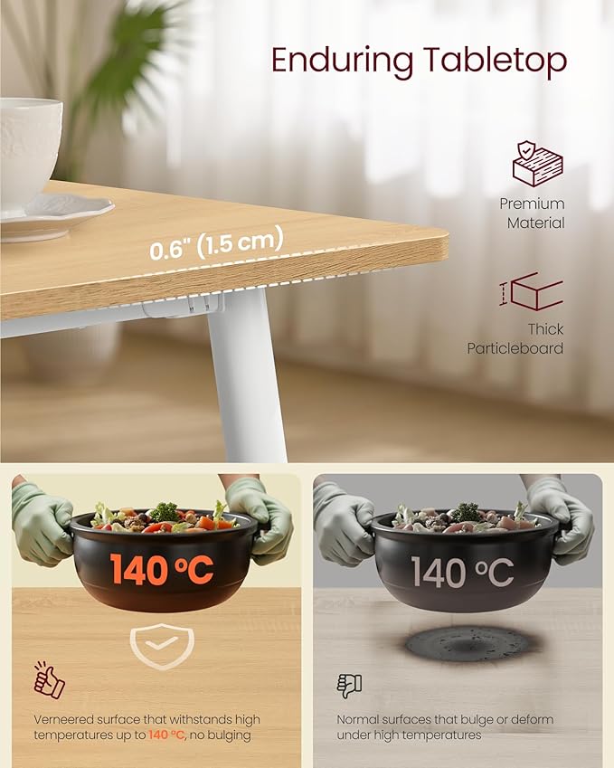 VASAGLE Dining Table, Dining Room Table - Image 4
