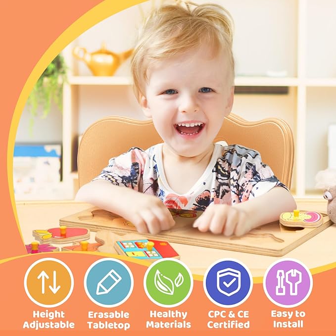 FUNLIO Kids Table and 2 Chairs Set - Image 2