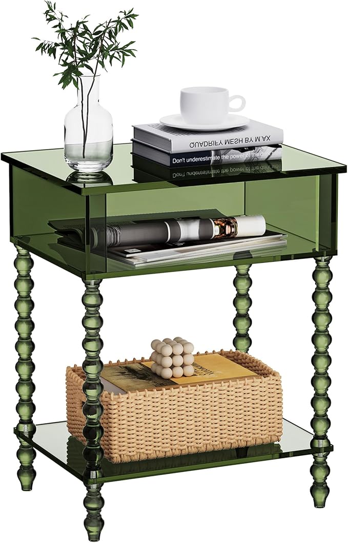 Acrylic Side Table, Nightstand for Living Room by AcrylicTable