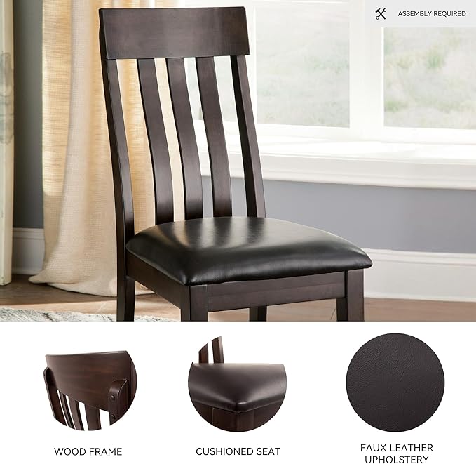 Signature Design by Ashley D596-01 Dining Side Chair, Dark Brown - Image 4