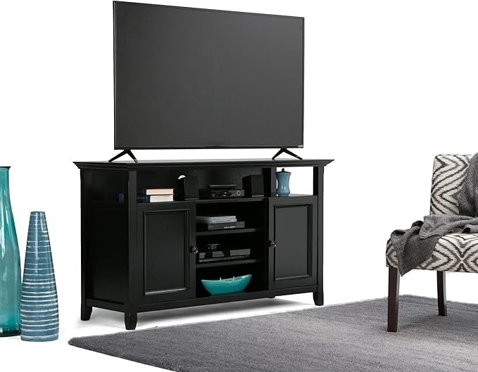 SIMPLIHOME Amherst Solid Wood Universal TV Media Stand, 54 Inch Wide, - Image 3