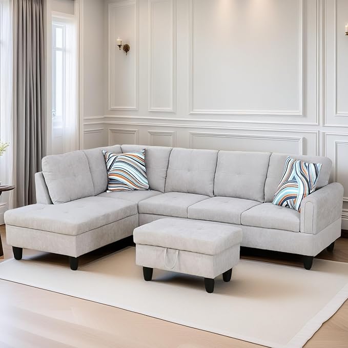 L Shaped Sectional Couches for Living Room, Modular Sectional Sofa - Image 3