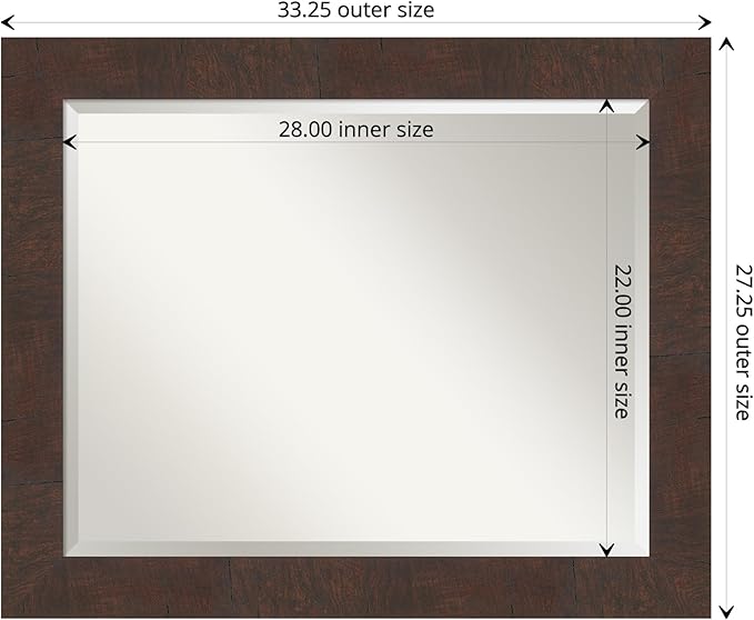 Amanti Art Brown Bathroom Mirror - Image 4