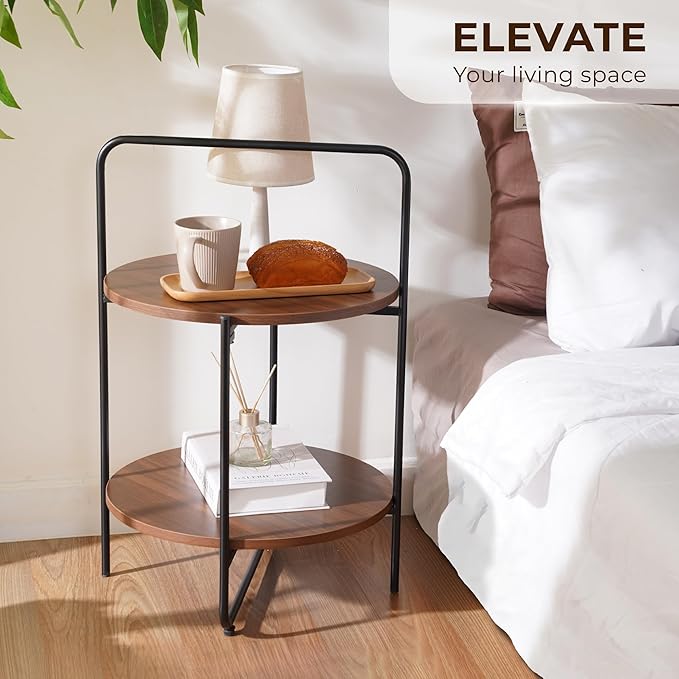 Mijas 2-Tier Side Table, Round End Table, A Stylish and Functional Addition - Image 5