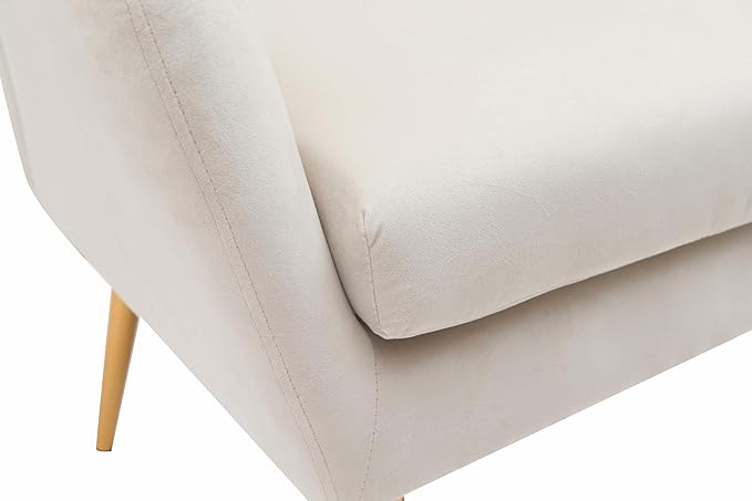 Container Furniture Direct Modern Chic Mid-Century Velvet Accent Armchair - Image 6