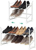 SunnyPoint Expandable & Stackable 2-Tier Shoe Rack – Adjustable Shoe Organizer by SunnyPoint
