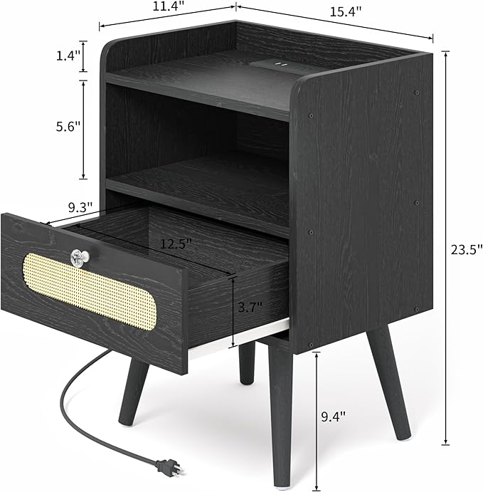 Diamond Décor End Table, Nightstand - Image 2