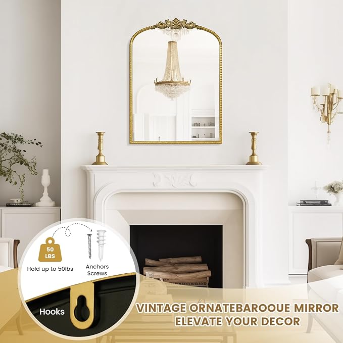 WallBeyond Gold Vintage Mirror - Image 6