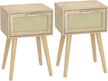 LAATOOREE Bedside Table Set of 2, Boho End Table by LAATOOREE
