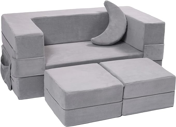 Modular Kids Sofa, Toddler Couch Foam Armchair by Elftopia