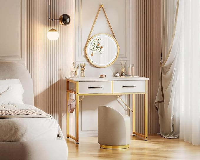 Casaottima 32 Inch Small Dressing Vanity Desk - Image 7