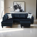 L Shaped Couch Modern Sectional Couch Upholstered Microfiber Fabric 3 Pieces by LynginsCreativeLife