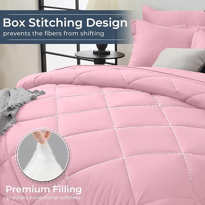 HEVUMYI Pink Queen Comforter Set - Image 4