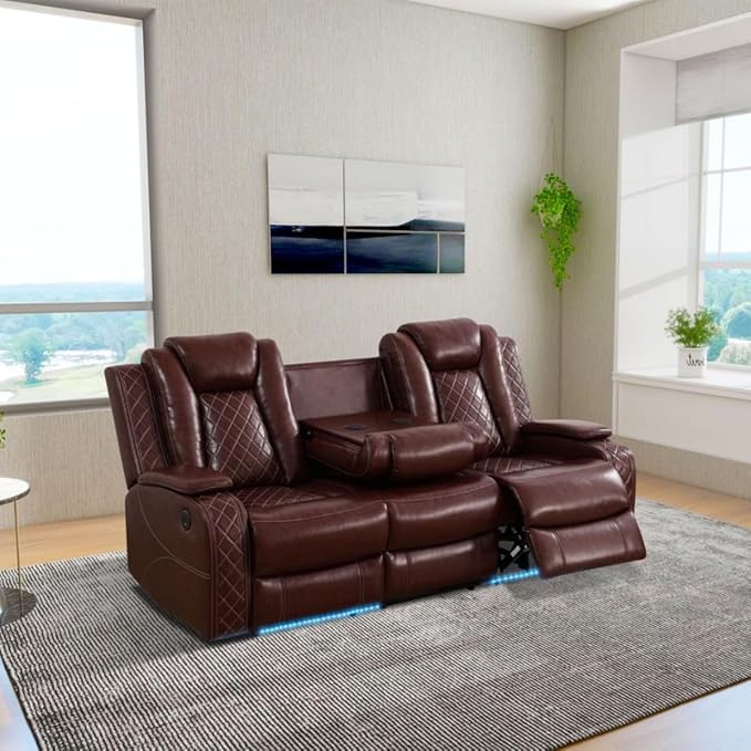 Electric Power Recliner Sofa Living Room Furniture, Comfy Home Theater by Unknown