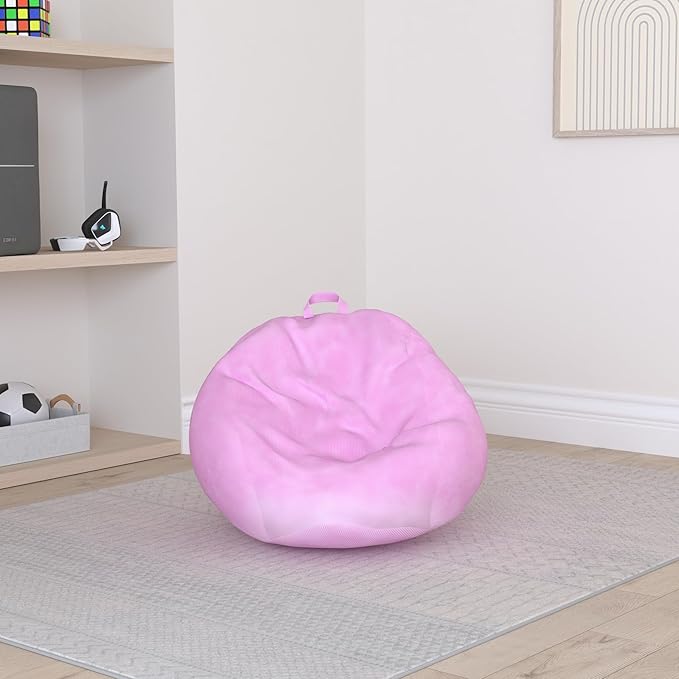 Kisoy Bean Bag Chair Cover Stuffed Animal Storage Bean Bag Cover Pets Dogs/Cats - Image 2