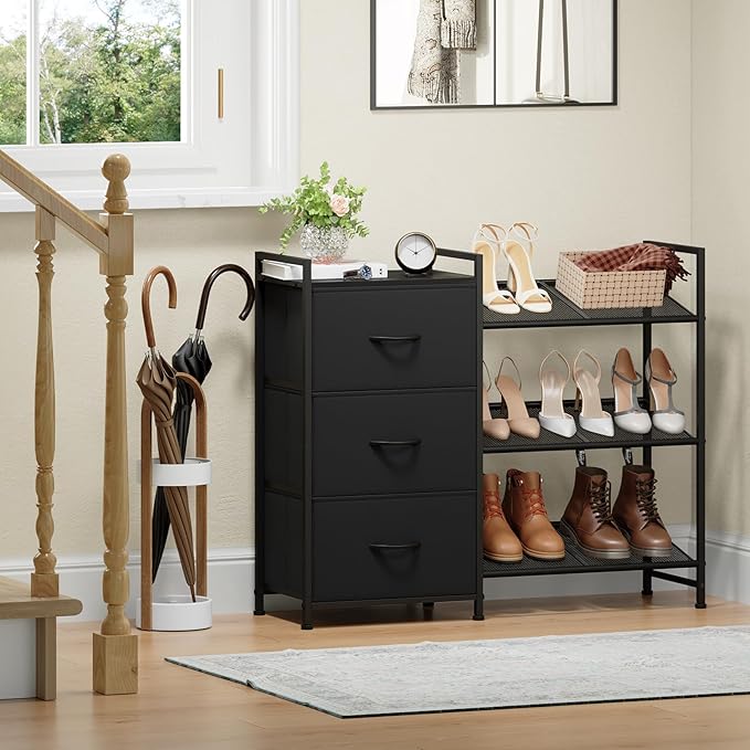 Somdot Shoe Rack, 3 Tier Shoe Organizer - Image 4