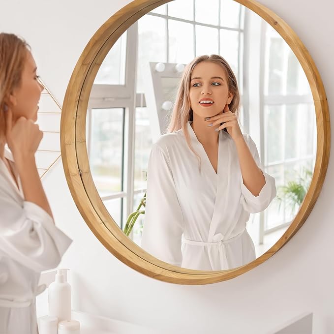 36" Bathroom Mirror, Round Wall Mirror - Image 4