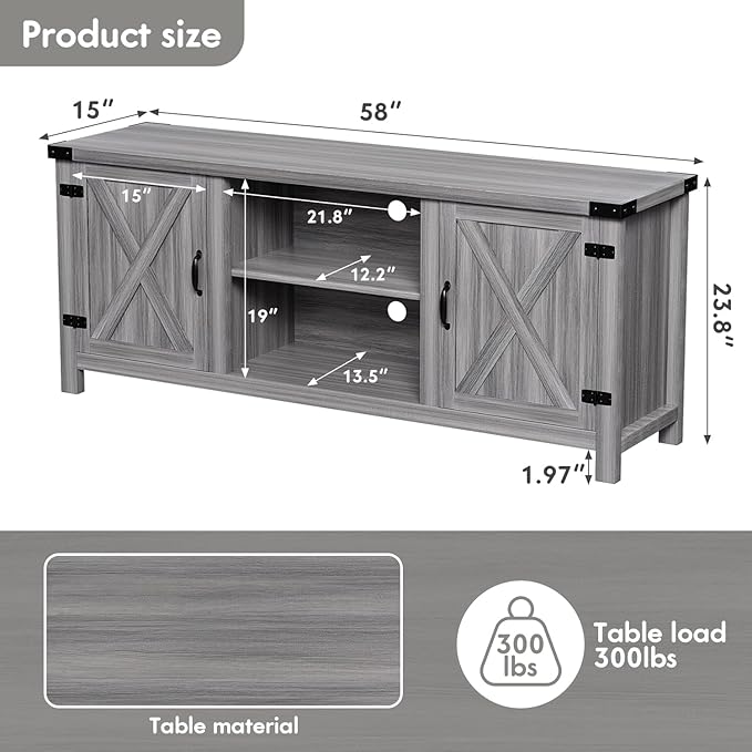 YESHOMY Modern Farmhouse TV Stand - Image 2