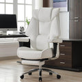 Big and Tall Office Chair with Footrest, PU Leather High Back Executive Office by EXCEBETOFFICECHAIR