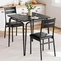 Dining Table Set for 2, Space-Saving Square 3-Piece Dinette by EcoSummer