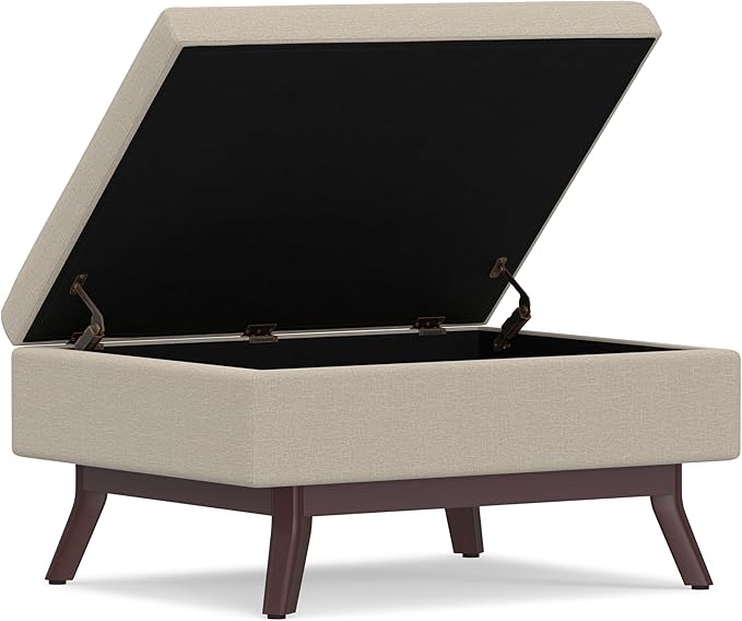 SIMPLIHOME Owen 34 inch Wide Mid Century Modern Rectangle Coffee Table Storage - Image 4